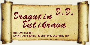 Dragutin Dulikrava vizit kartica